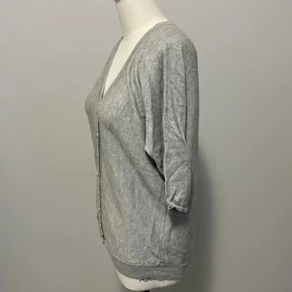 Banjo & Matilda Silk and Cashmere blend V  Neck button up Cardigan - Picture 3 of 9